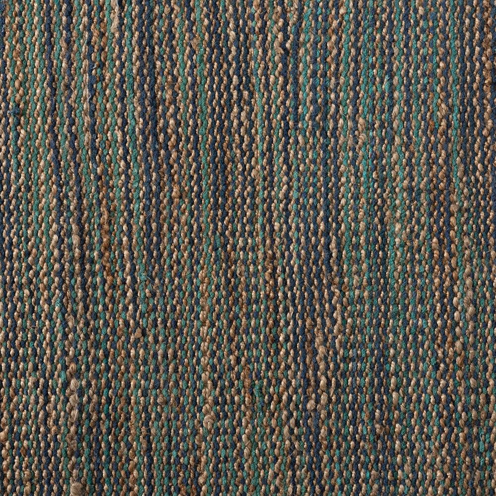 BAXTON STUDIO MICHIGAN MODERN AND CONTEMPORARY BLUE HANDWOVEN HEMP BLEND AREA RUG