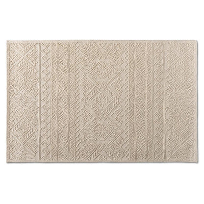 BAXTON STUDIO LINWOOD MODERN AND CONTEMPORARY IVORY HAND-TUFTED WOOL AREA RUG