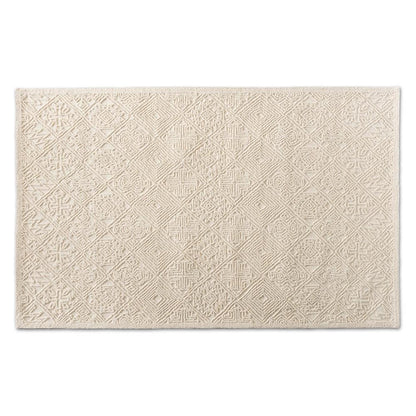 BAXTON STUDIO MELTEM MODERN AND CONTEMPORARY IVORY HANDWOVEN WOOL AREA RUG