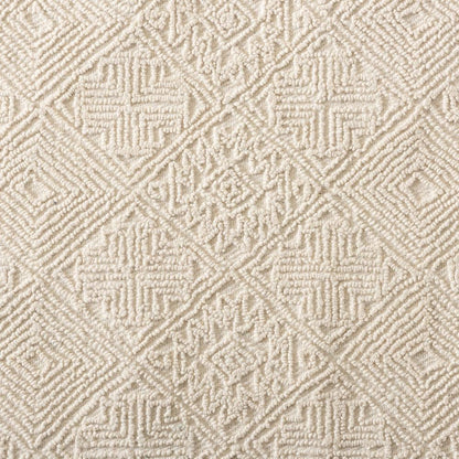 BAXTON STUDIO MELTEM MODERN AND CONTEMPORARY IVORY HANDWOVEN WOOL AREA RUG