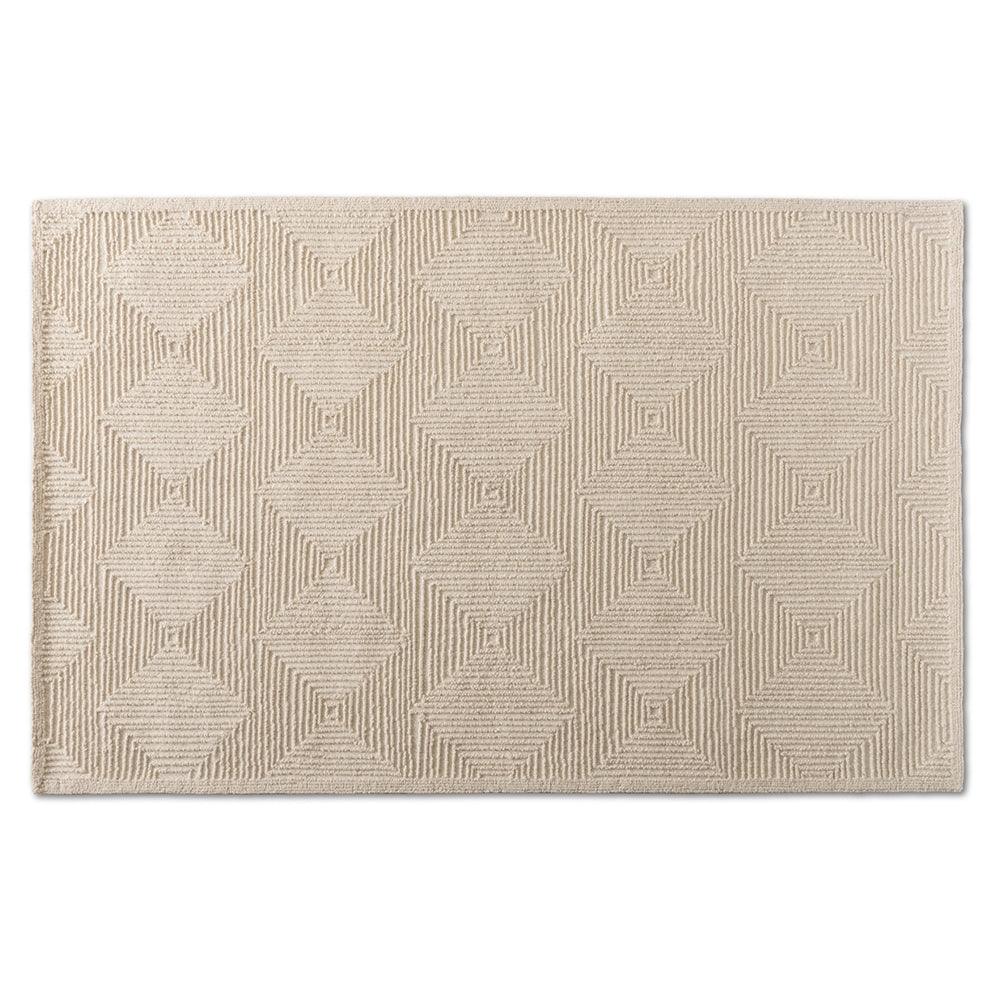 BAXTON STUDIO SOVANNA MODERN AND CONTEMPORARY IVORY HAND-TUFTED WOOL AREA RUG