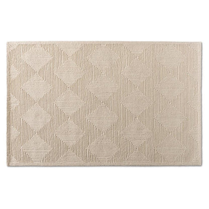 BAXTON STUDIO SOVANNA MODERN AND CONTEMPORARY IVORY HAND-TUFTED WOOL AREA RUG