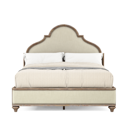 Architrave California King Upholstered Panel Bed