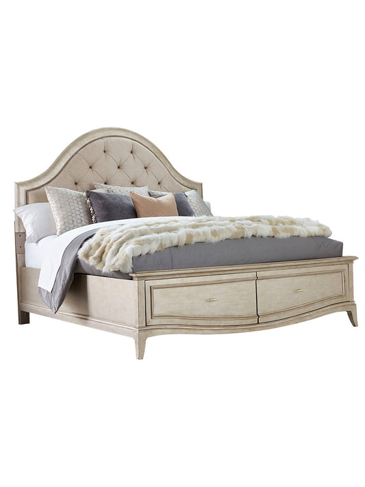 Starlite Queen Upholstered Panel Bed With Storage