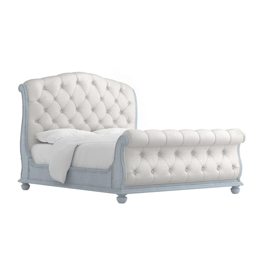 Summer Creek Shoals King Upholstered Tufted Sleigh Bed