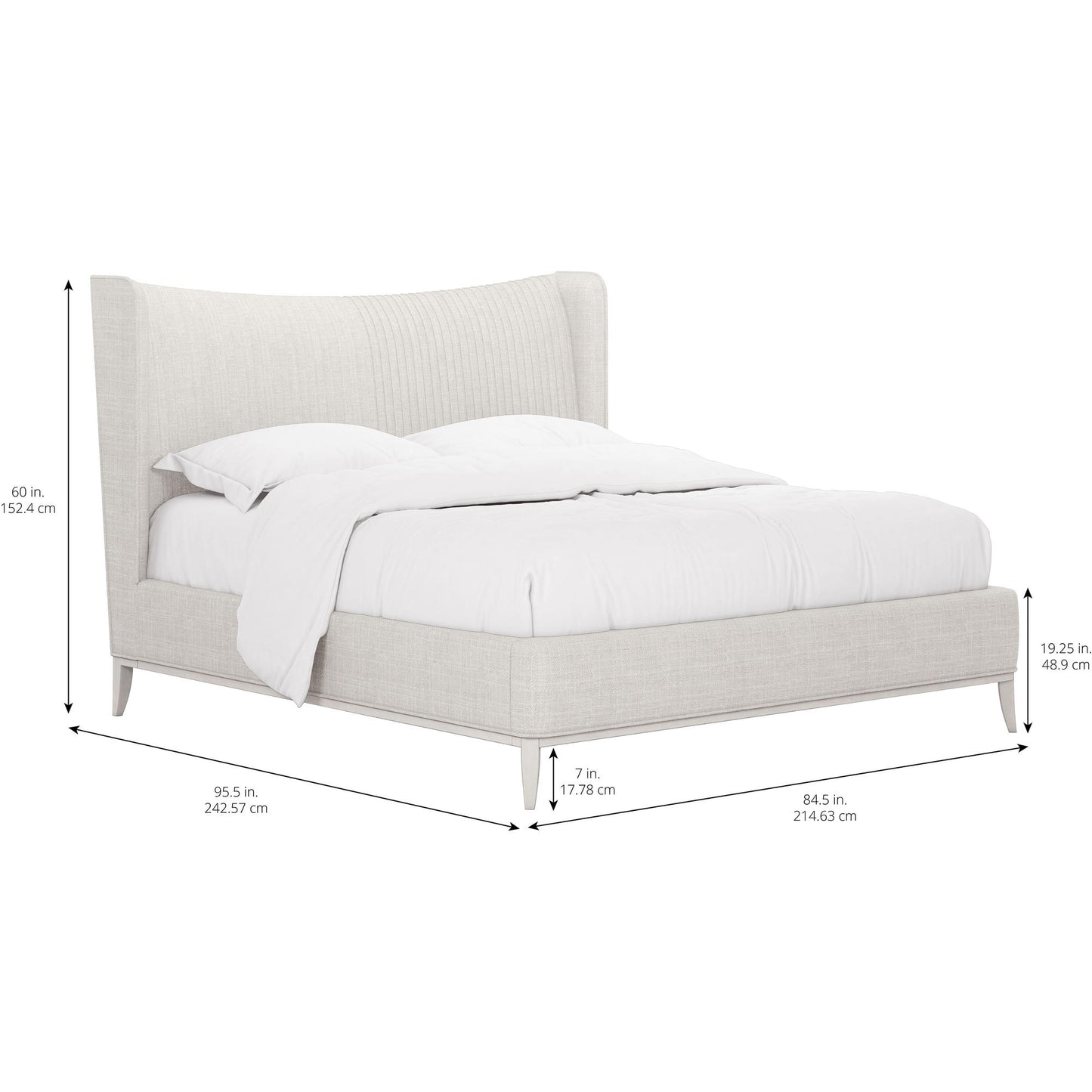 Mezzanine King Upholstered Shelter Bed