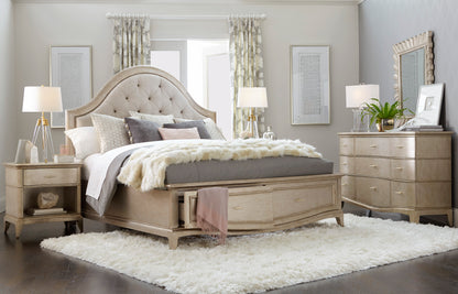 Starlite Queen Upholstered Panel Bed With Storage