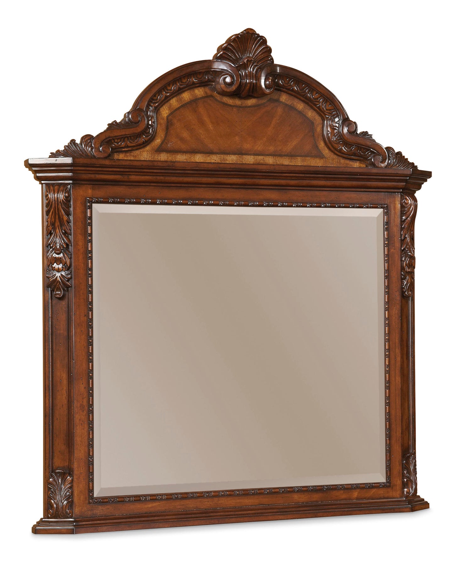 Old World Crowned Landscape Mirror