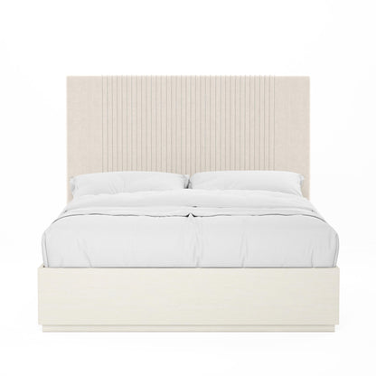 Blanc King Upholstered Panel Bed