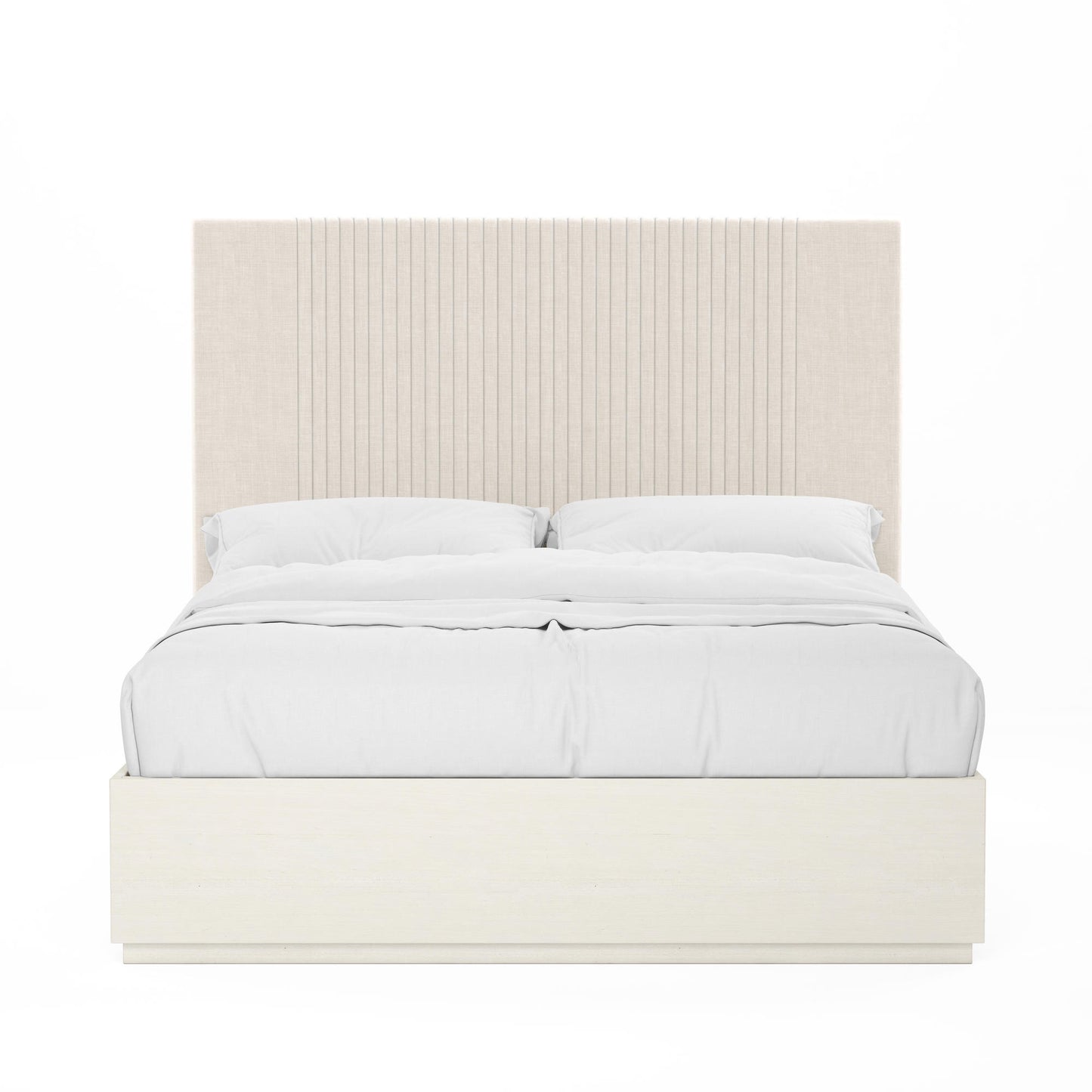 Blanc Queen Upholstered Panel Bed