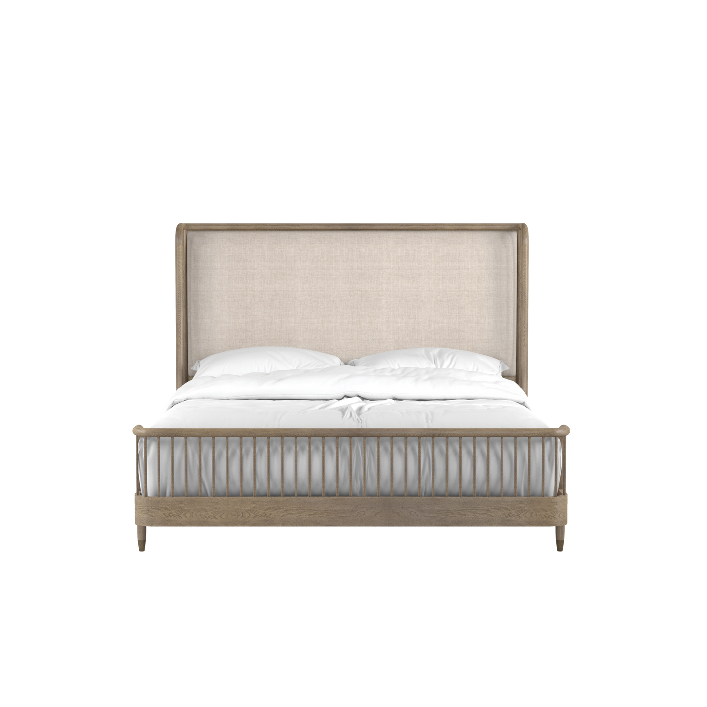 Finn King Upholstered Shelter Bed