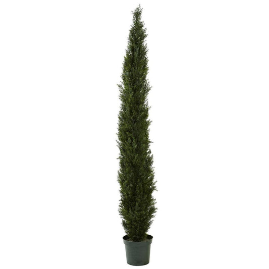 8' Mini Cedar Pine Tree w/4249 tips in 12‰?? Pot (Two Tone Green)