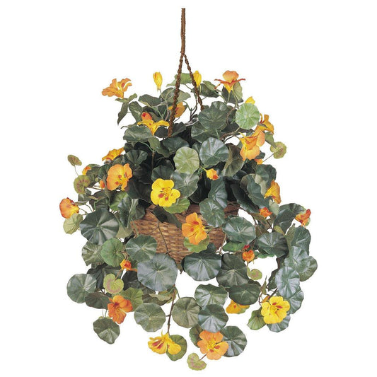 Nasturtium Silk Hanging Basket