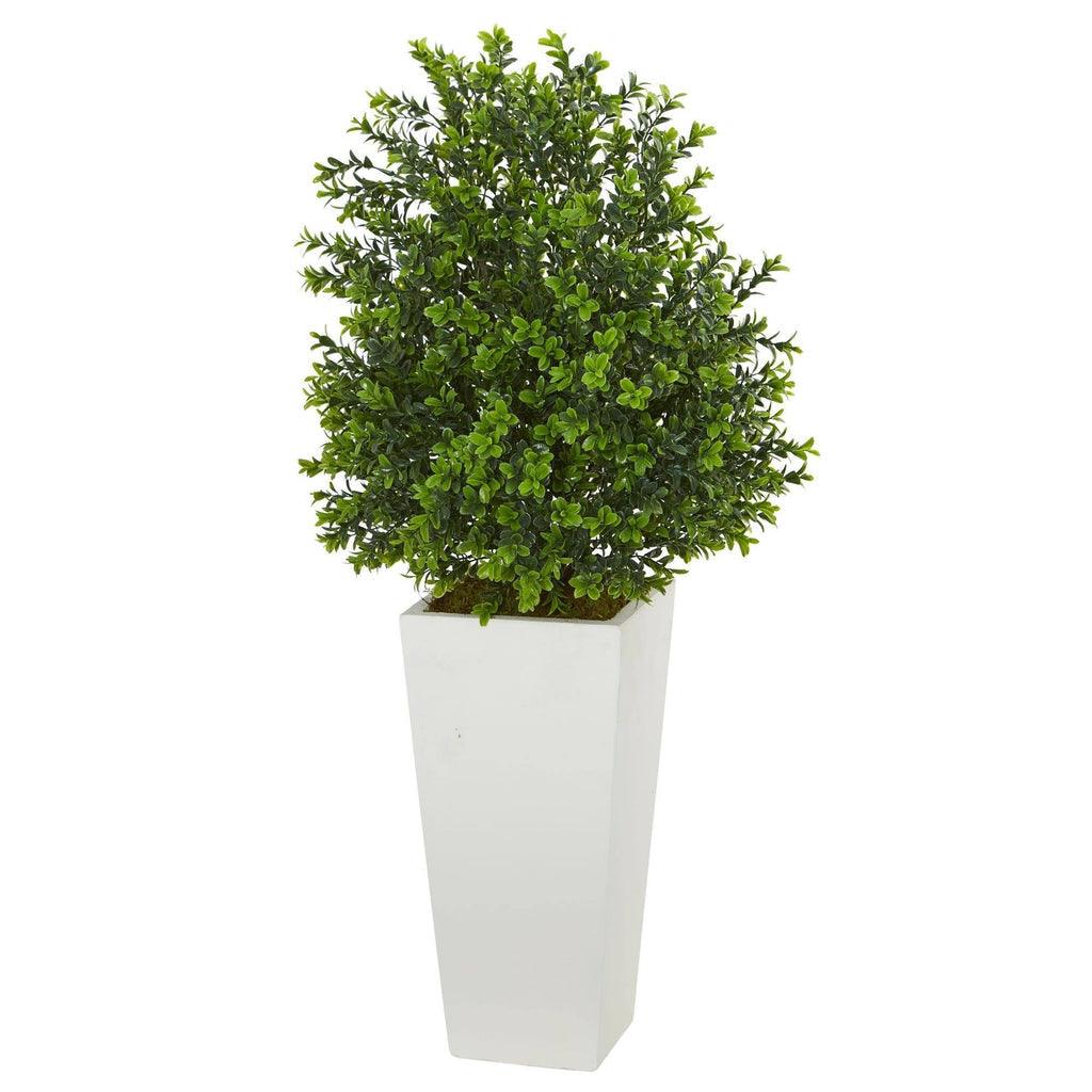 Sweet Grass Artificial Plant in White Tower Planter (Indoor/Outdoor)